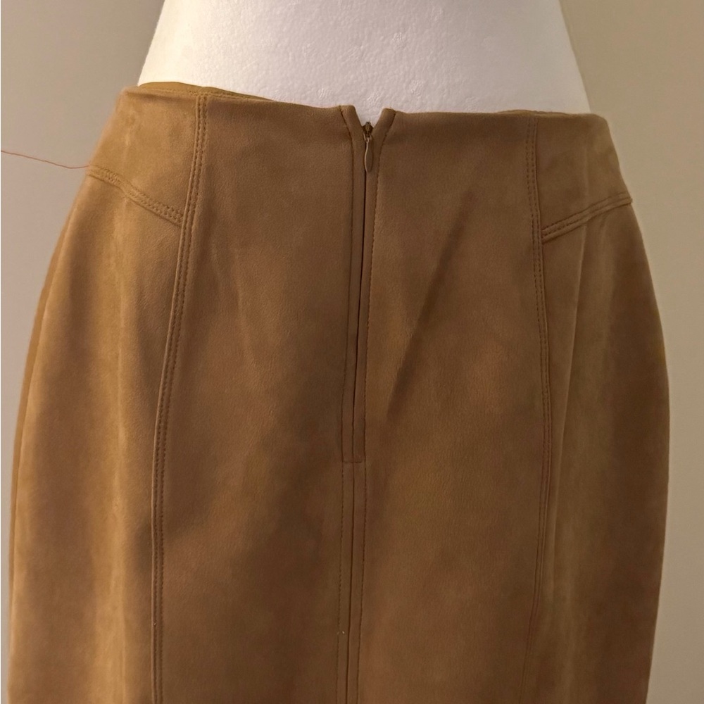 White House Black Market Tan Suede Pencil Skirt